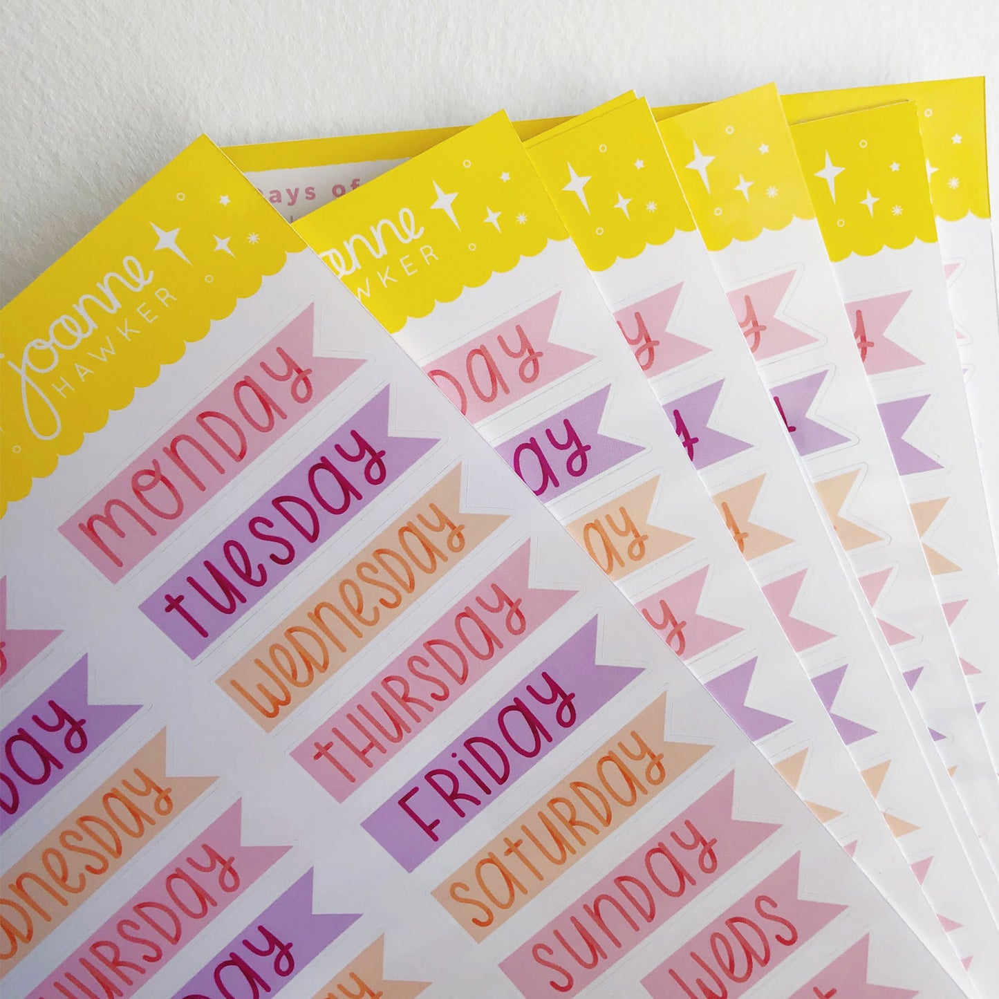Days of the Week Sticker Sheet