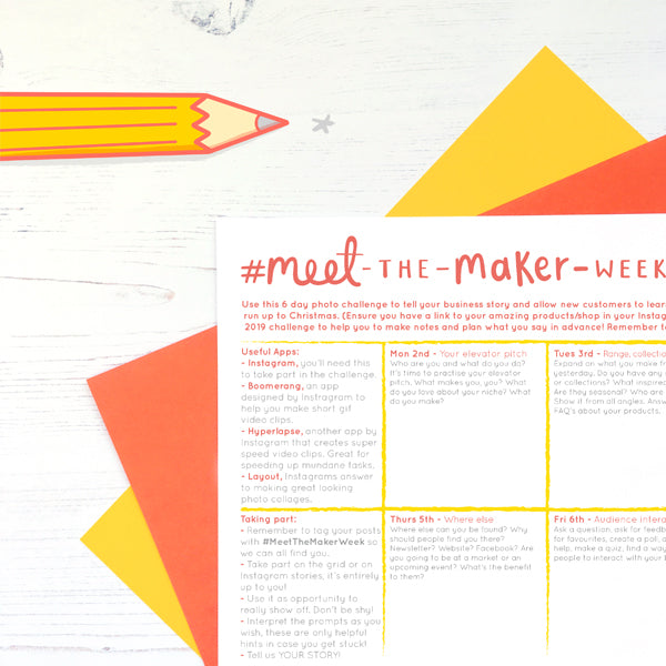 #MeetTheMakerWeek Prompts, Free Planner and Helpful Hints
