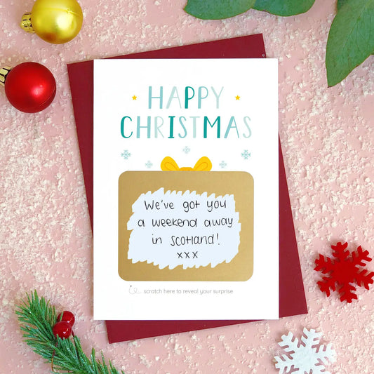 Present Christmas Scratch Card - Ex Stock