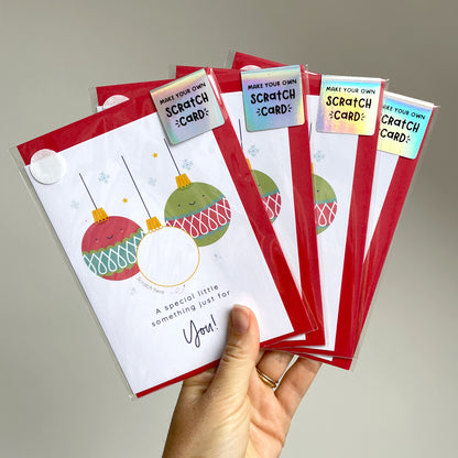 Christmas Bauble Scratch Card - Ex Stock