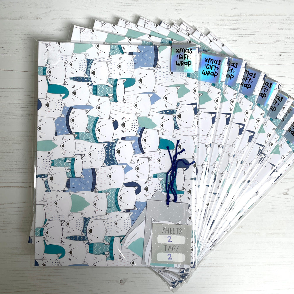 Arctic Fox Gift Wrap - Ex Stock