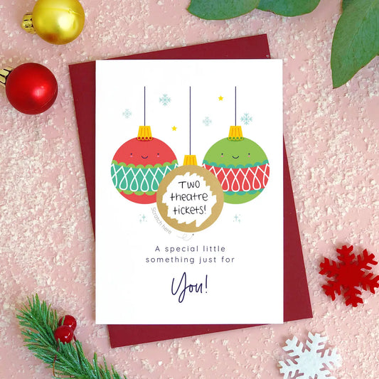 Christmas Bauble Scratch Card - Ex Stock