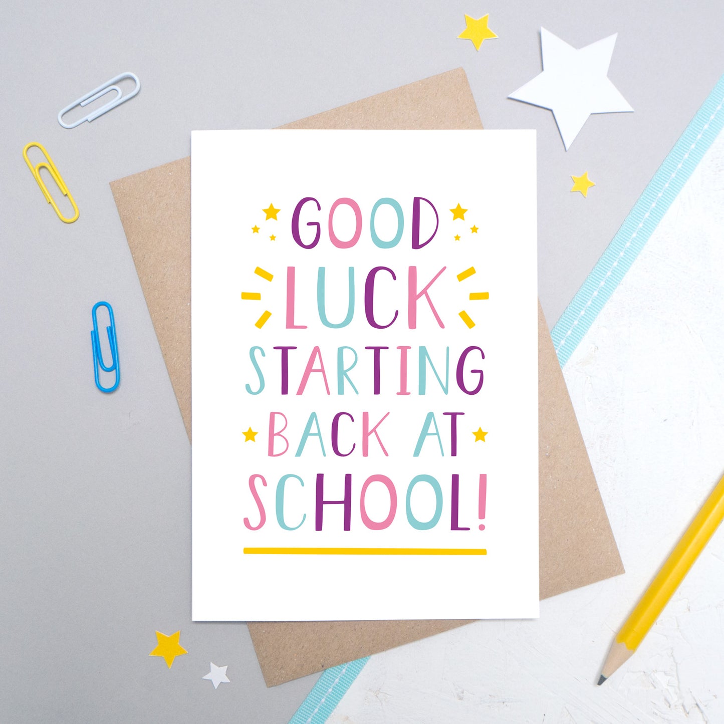 Good Luck Starting Back at School Card