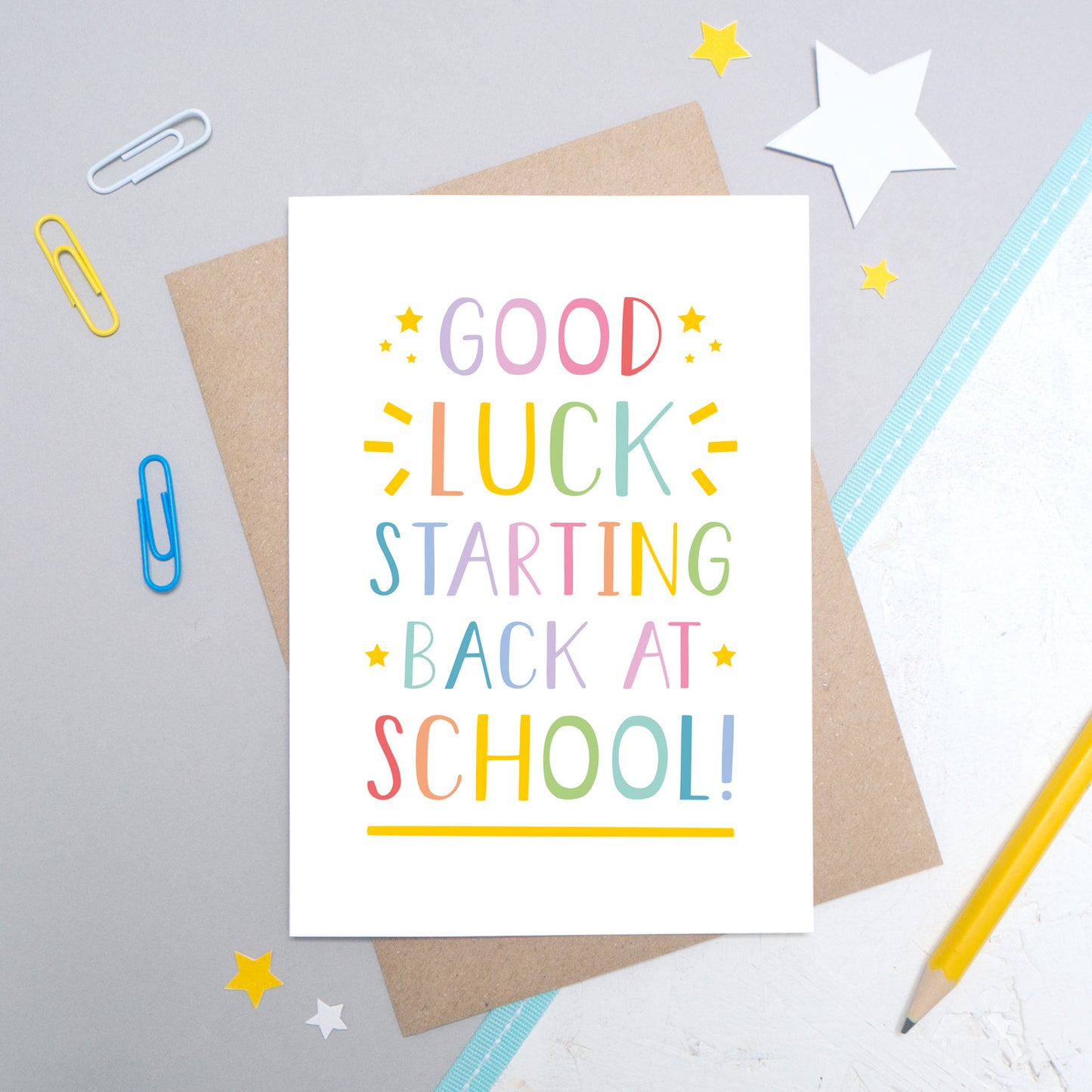 Good Luck Starting Back at School Card