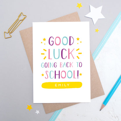Personalised Back To School Card