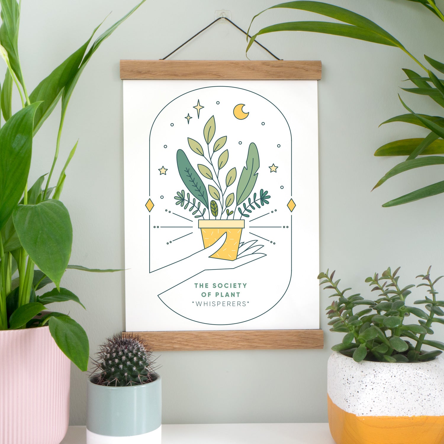 Joanne Hawker Society Of Plant Whispers Print In full colour surrounded by a range of natural foliage!