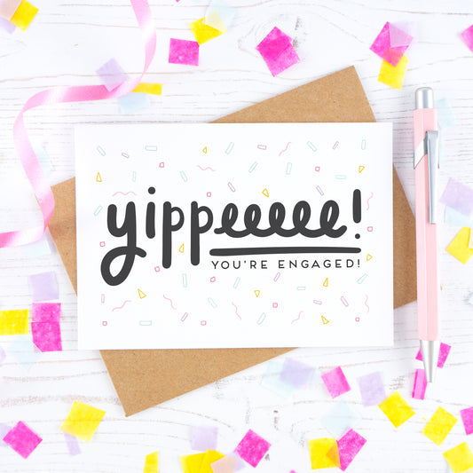 Yippee you're engaged - Engagement card
