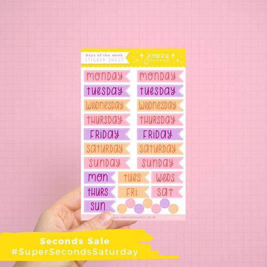 Days of the Week Sticker Sheet