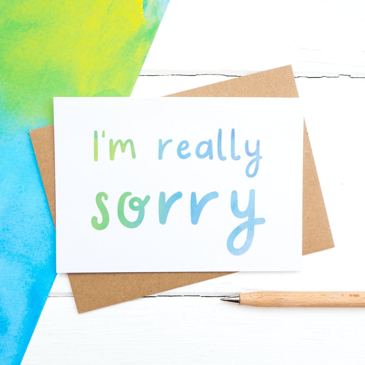 I'm really sorry - a simple but bright sympathy card for sending your condolences