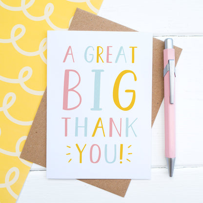 A great big thank you card
