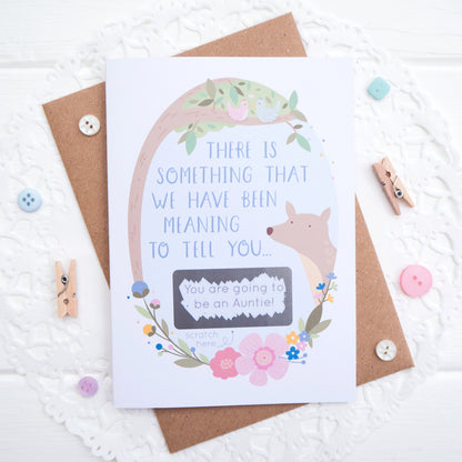 You are going to be an auntie, announcement card