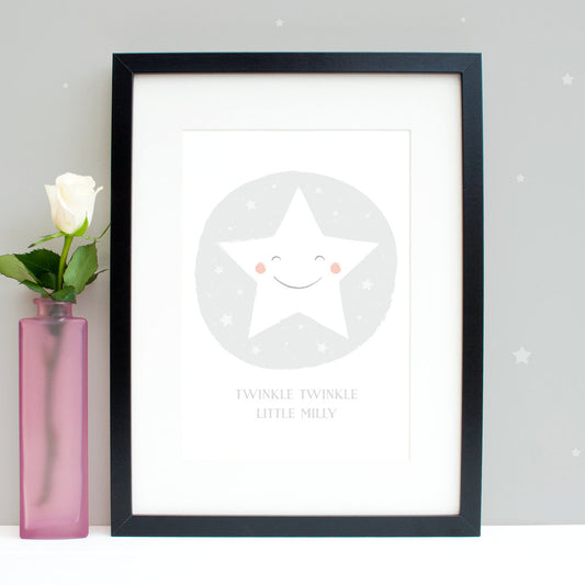Personalised Twinkle Twinkle little star nursery print